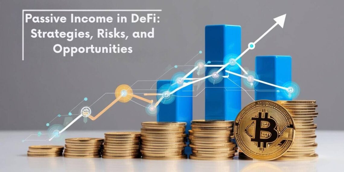 A visually engaging representation of blockchain networks or digital coins illustrating the concept of passive income