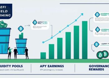 infographic explaining how yield farming works step-by-step