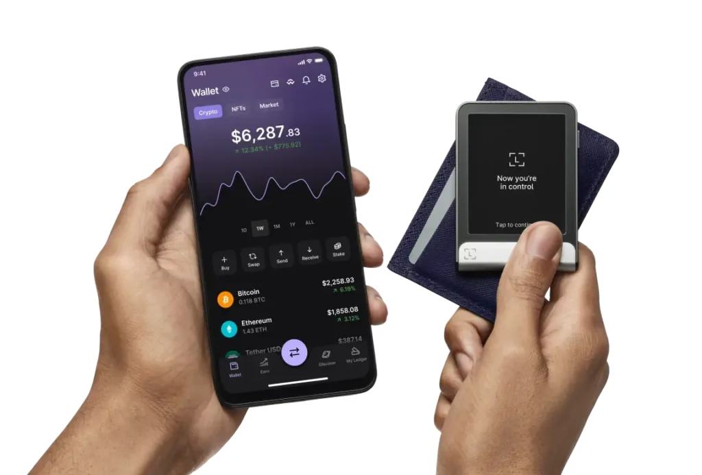 hardware wallet flex hero graphite interface