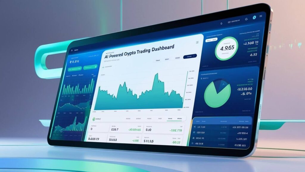 Machine learning model predicting crypto price movements on a trading dashboard. (1)