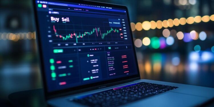 Crypto trading platform dashboard with price charts and market trends in 2025 (